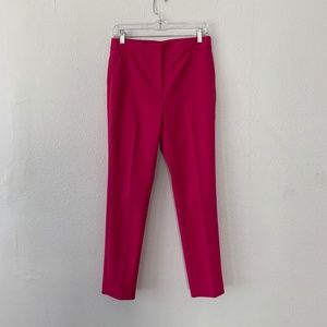 Zara fuchsia pink mid rise flat front pant